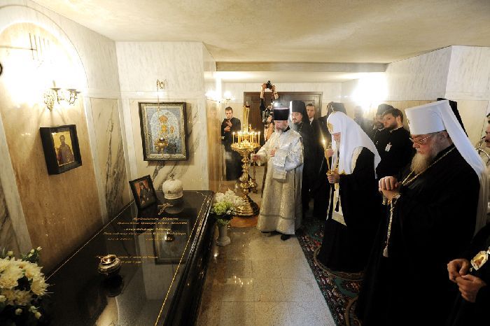 Suprasl - Cattedrale dell'Annunciazione. Preghiera per il vescovo Miron (Khodakovskij)