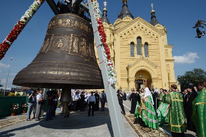 Nizhny Novgorod - Il Patriarca Kirill benedice la terza campana più grande della Russia