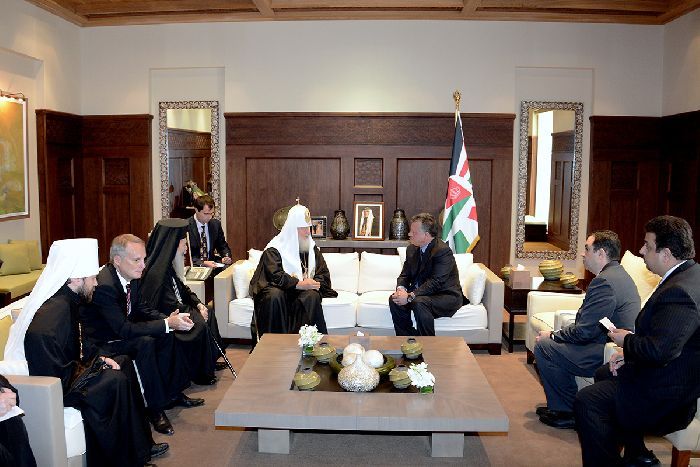 Amman - Il Patriarca Kirill incontra il Re Abdullah II Bib Al-Hussein