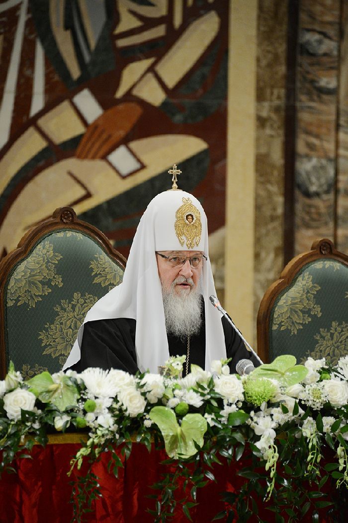 Sua Santità il Patriarca di Mosca e di tutta la Rus’ Kirill durante la riunione plenaria del Concilio dei Vescovi