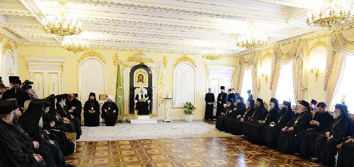 Mosca - Sua Santità il Patriarca Kirill incontra le delegazioni delle Chiese ortodosse locali