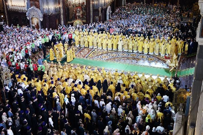 Mosca - Liturgia conciliare nel giorno della memoria di San Vladimir