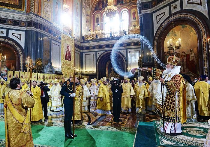 Mosca - Benedizione dei gonfaloni in onore di San Vladimir, il Battista del Rus'