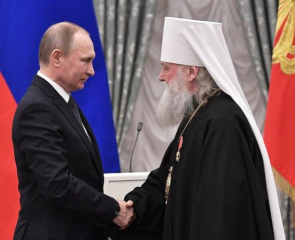 Putin e il metropolita Panteleimon