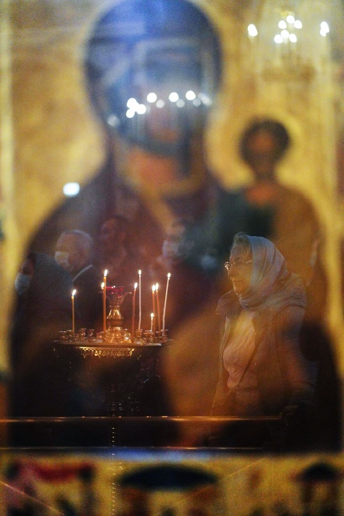 Mosca - Servizio patriarcale nella festa dell'icona di Kazan della Madre di Dio nella Cattedrale di Cristo Salvatore.