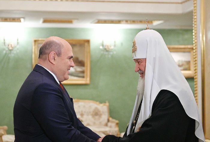 Incontro di Sua Santità il Patriarca Kirill con il Primo Ministro della Federazione Russa M.V.Mishustin