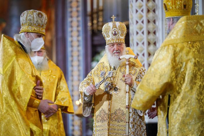 Mosca - Servizio patriarcale nella festa della Natività di Cristo nella Cattedrale di Cristo Salvatore.