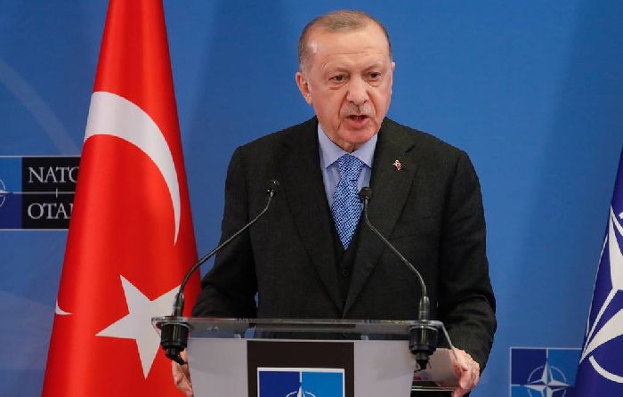 Il presidente turco Recep Tayyip Erdogan. @ EPA-EFE/STEPHANIE LECOCQ. Da: TASS.