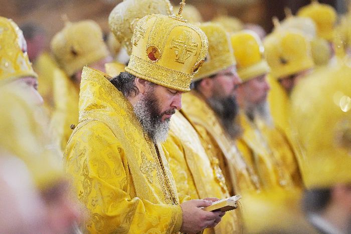 Mosca - Solenne Liturgia nella Cattedrale di Cristo Salvatore nel quattordicesimo anniversario dell'intronizzazione di Sua Santità il Patriarca Kirill. Foto del sacerdote Igor Palkin.