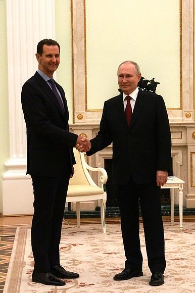 Mosca – Vladimir Putin incontra al Cremlino il presidente siriano Bashar al-Assad. Foto: Vladimir Gerdo, TASS.
