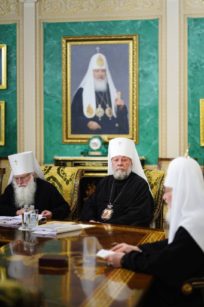 Mosca – Riunione del Santo Sinodo della Chiesa ortodossa russa. Foto del sacerdote Igor Palkin.