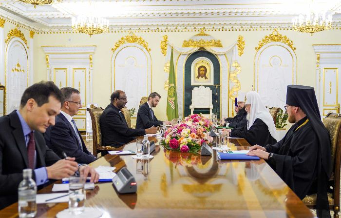 Mosca - Incontro di Sua Santità il Patriarca Kirill con una delegazione del Consiglio Ecumenico delle Chiese.