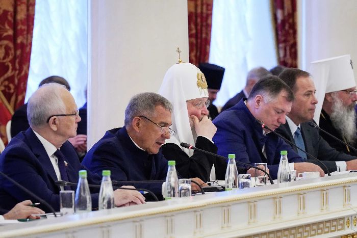 Kazan - Visita patriarcale nella metropolia del Tatarstan. Riunione del Gruppo di visione strategica «Russia -  mondo islamico». Foto di Oleg Varov.