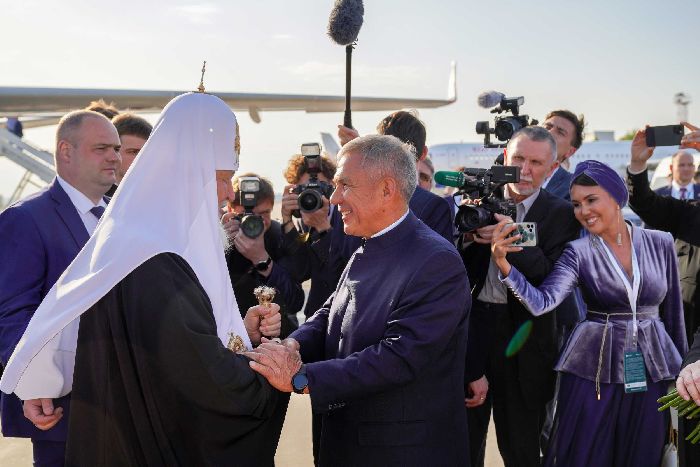 Visita patriarcale nella metropolia del Tatarstan. Arrivo a Kazan. Foto di Sergej Vlasov.