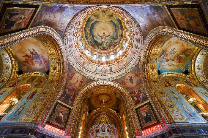 Mosca - Servizio patriarcale nel giorno della memoria dei santi Metodio e Cirillo pari agli apostoli nella Cattedrale di Cristo Salvatore. Foto di Sergej Vlasov.