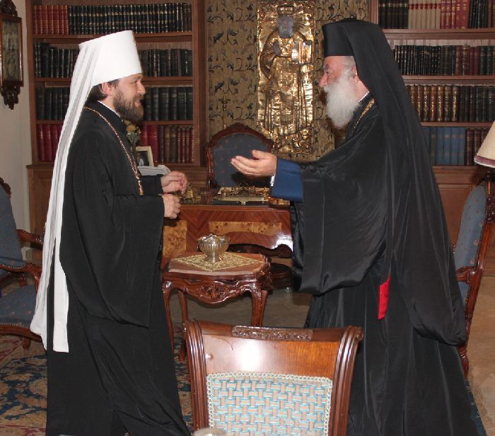 Il Cairo - Il metropolita Hilarion e il Patriarca Teodoro I