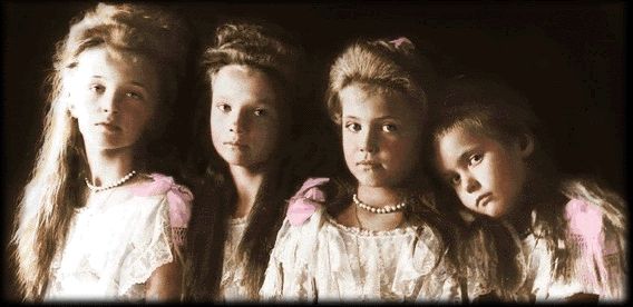 Le quattro figlie dello zar Nicola II, Ol'ga, Tat'jana, Marija e Anastasija