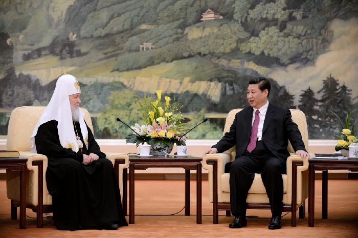 Pechino - Il Patriarca di Mosca e di tutta la Rus' e il Presidente cinese Xi Jinping