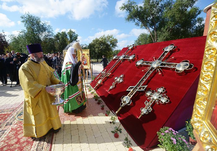 Tiraspol - Benedizioni delle croci e delle icone della Cattedrale
