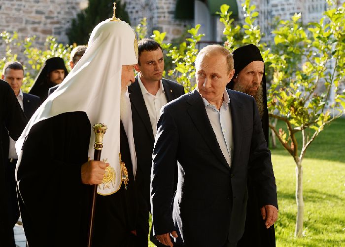 Il Patriarca di Mosca e di tutta la Rus' Kirill e il Presidente russo Vladimir Putin