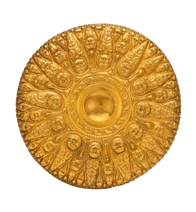 Phiale d'oro, del IV sec. a.C. modellata da lavori toreutici orientali - Kerch (Crimea)