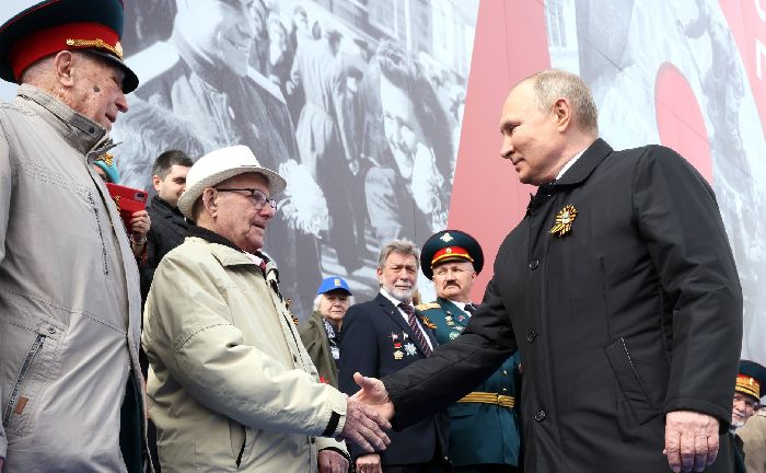 Mosca - Prima della parata militare in occasione del 77° anniversario della Vittoria nella Grande Guerra Patriottica.