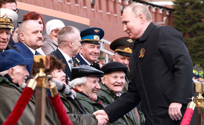 Mosca - Prima della parata militare in occasione del 77° anniversario della Vittoria nella Grande Guerra Patriottica.
