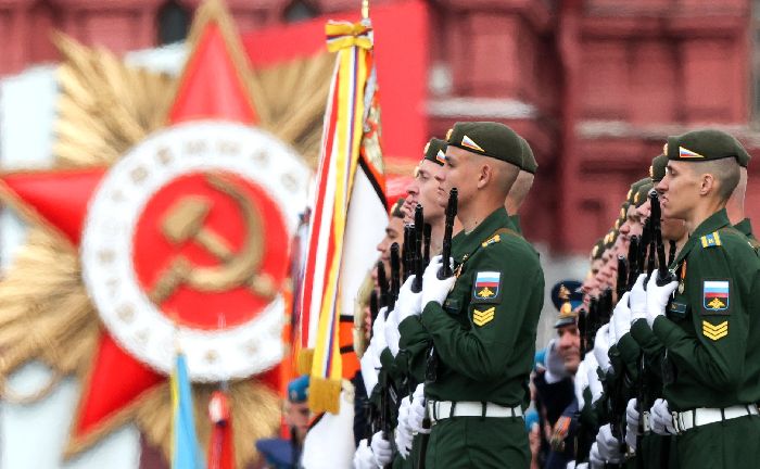 Mosca - Parata militare in occasione del 77° anniversario della Vittoria nella Grande Guerra Patriottica. Foto: TASS.