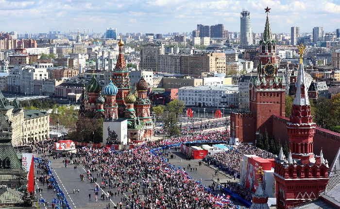 Mosca – Marcia del Reggimento immortale. Foto: TASS.