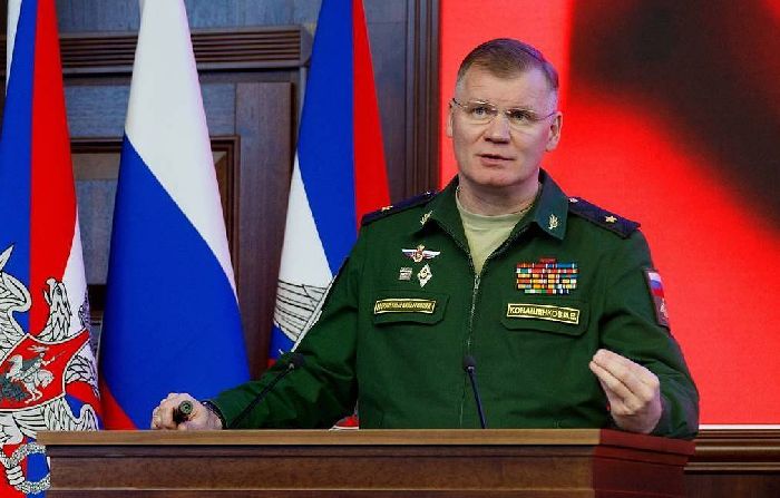 Il portavoce del Ministero della Difesa russo Igor Konashenkov. © Vadim Savitsky/TASS.
