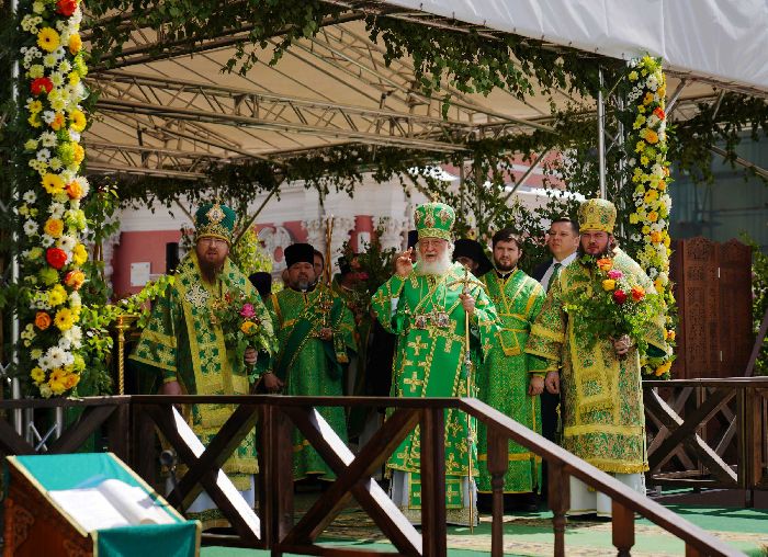Sergiev Posad - Servizio patriarcale nella festa di Pentecoste presso la Lavra della Trinità di San Sergio. 
