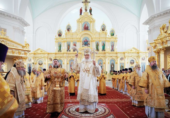 Visita patriarcale nella metropolia di Penza. Grande consacrazione della Cattedrale del Salvatore a Penza.