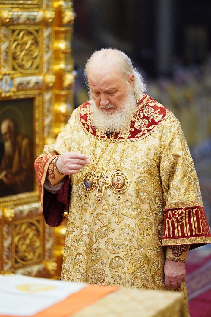 Mosca - Divina Liturgia nella Cattedrale di Cristo Salvatore nel 76° anniversario della nascita  di Sua Santità il Patriarca Kirill. Foto di Oleg Varov.