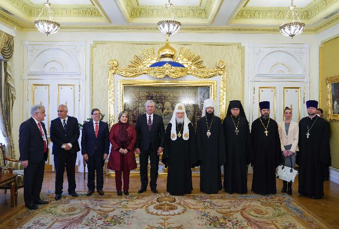 Mosca - Incontro di Sua Santità il Patriarca Kirill con il Presidente di Cuba. Foto di Oleg Varov.