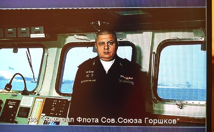 Mosca – Il comandante della fregata «Admiral Gorshkov» della Marina sovietica Igor Krokhmal.