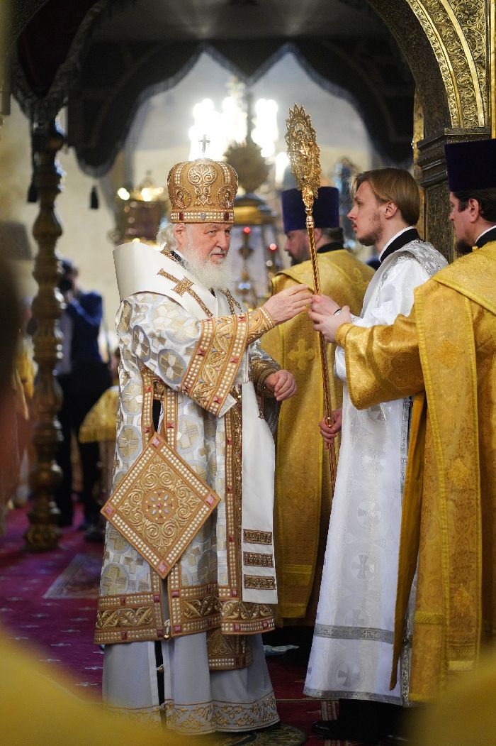 Mosca - Servizio patriarcale nella 30ª domenica dopo la Pentecoste nella Cattedrale della Dormizione del Cremlino di Mosca. Foto: sacerdote Igor Palkin.