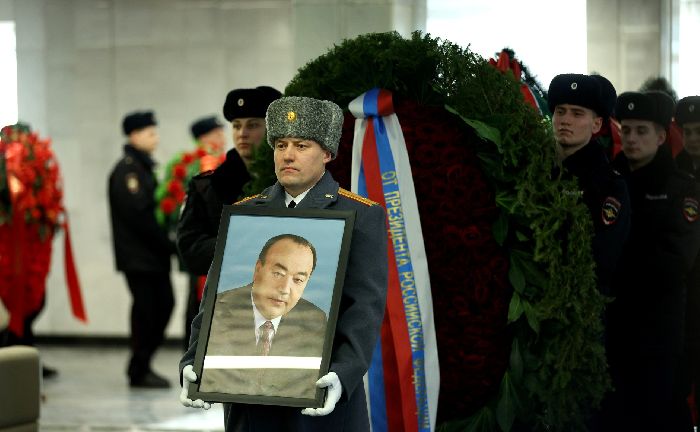 Ufa - Cerimonia di commiato per il primo presidente della Repubblica del Bashkortostan Murtaza Rakhimov. Foto: Sergej Bobylev, TASS.