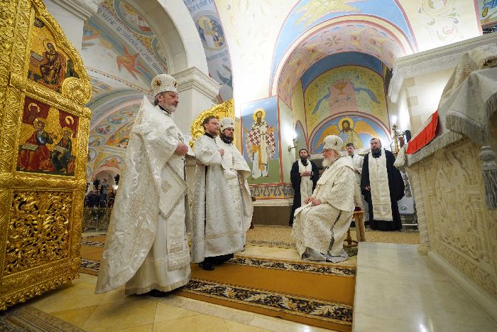  Mosca - Servizio patriarcale alla vigilia della Teofania nella Cattedrale di Cristo Salvatore. Foto di Oleg Varov.