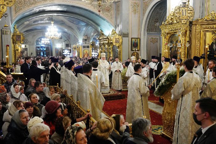  Mosca - Servizio patriarcale alla vigilia della festa della Teofania nella Cattedrale della Teofania a Mosca. Foto di Oleg Varov.