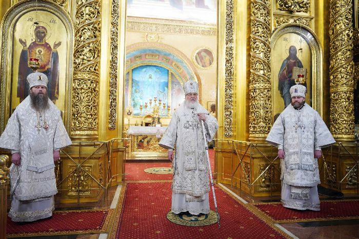 Mosca - Servizio patriarcale nella festa della Teofania nella Cattedrale della Teofania a Mosca. Foto di Sergej Vlasov.