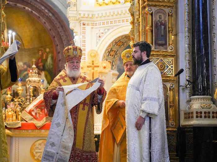 Mosca - Servizio patriarcale nel giorno della memoria della martire Tatiana nella Cattedrale di Cristo Salvatore. Foto di Sergej Vlasov.