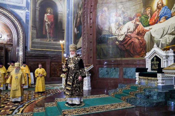 Mosca - Solenne Liturgia nella Cattedrale di Cristo Salvatore nel quattordicesimo anniversario dell'intronizzazione di Sua Santità il Patriarca Kirill. Foto del sacerdote Igor Palkin.