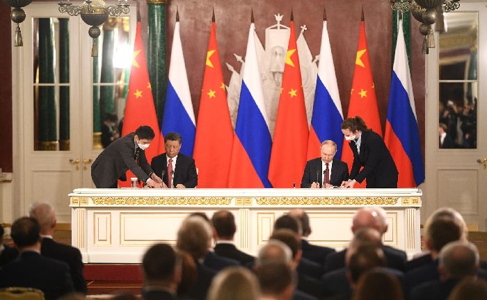  Mosca – Nell'ambito della visita di stato di Xi Jinping, Russia e Cina hanno firmato un pacchetto di documenti. Foto: Vladimir Astapkovich, RIA Novosti.