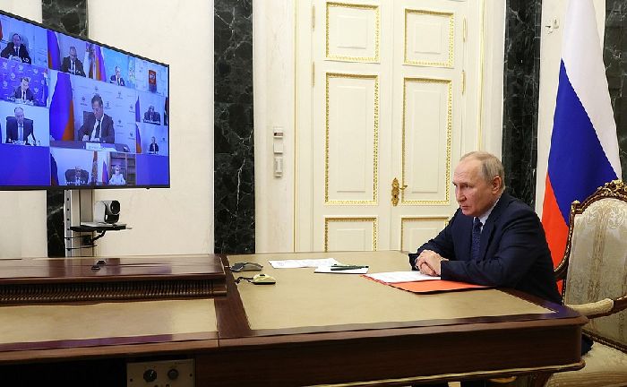 Mosca – Incontro con i membri permanenti del Consiglio di Sicurezza (tramite videoconferenza).